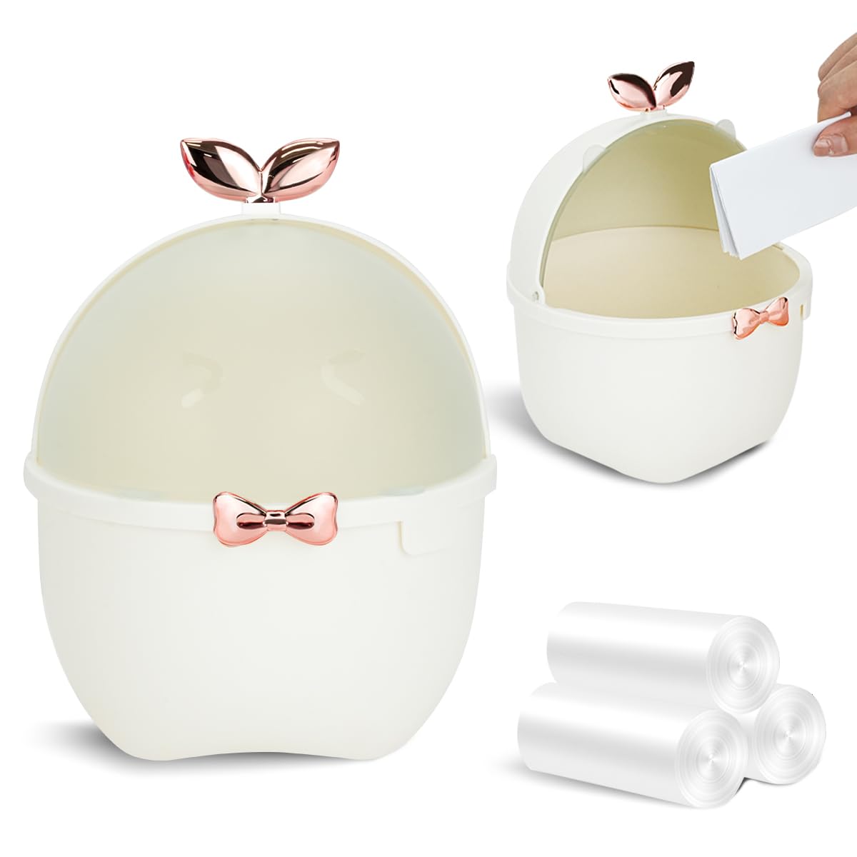 Mini Dustbin - Leafy Bean Design