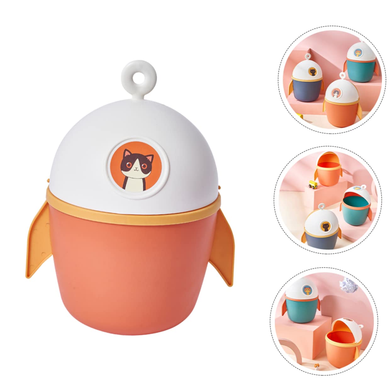 Mini Dustbin - Kitty Capsule Design