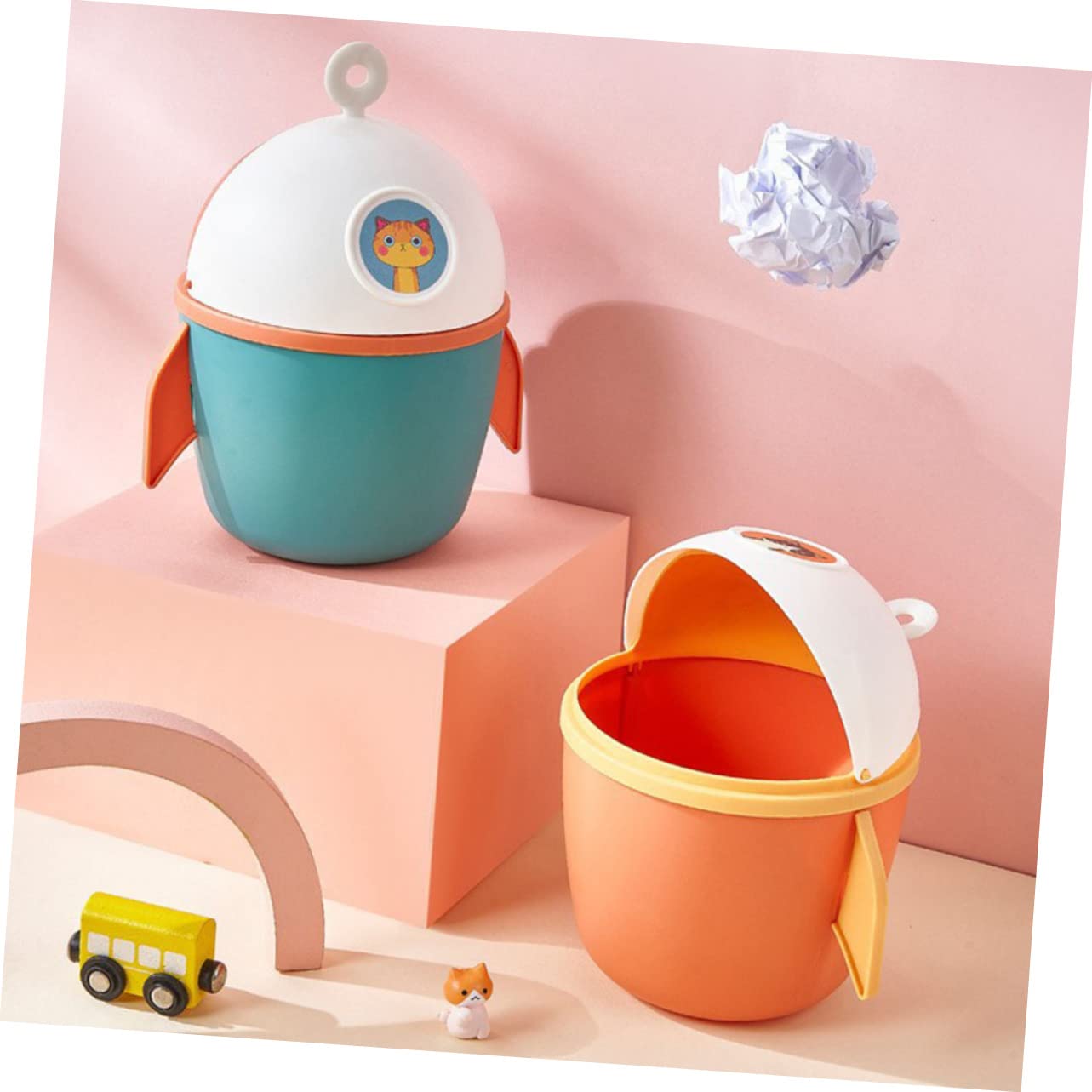 Mini Dustbin - Kitty Capsule Design