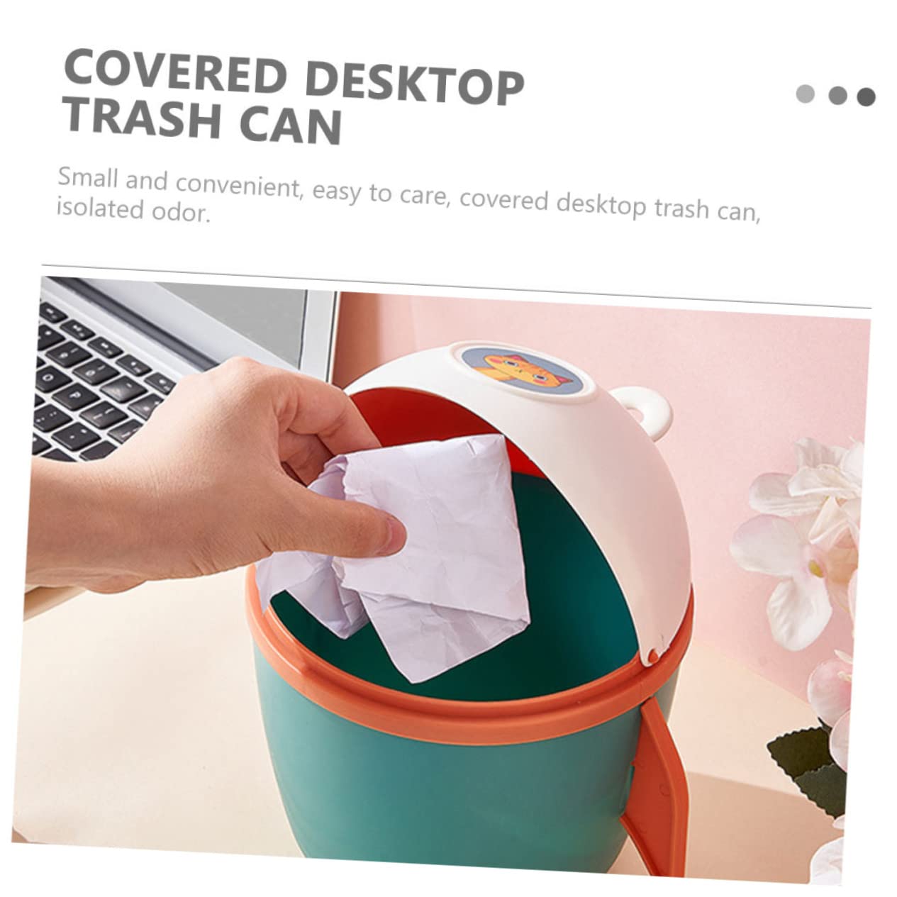 Mini Dustbin - Kitty Capsule Design