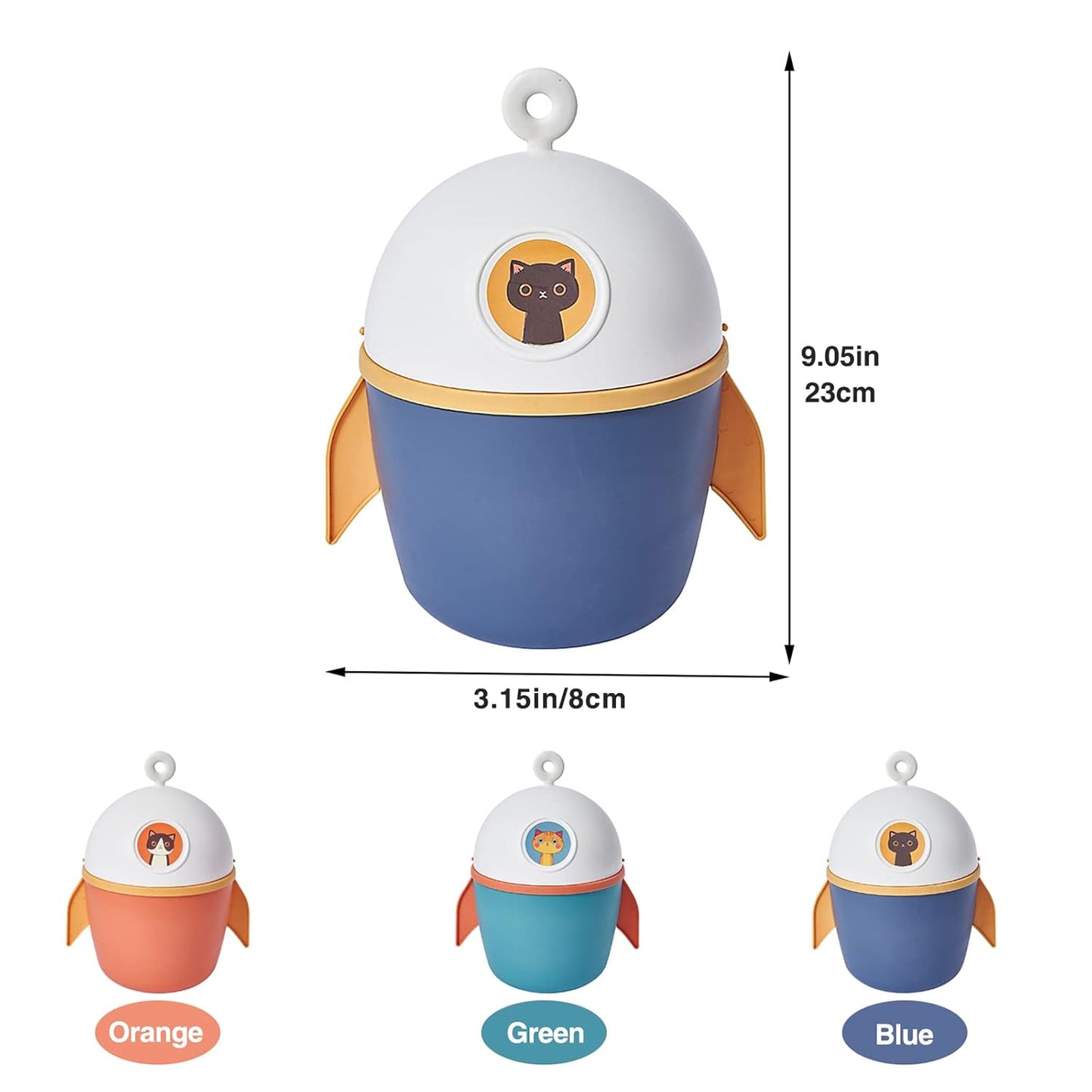 Mini Dustbin - Kitty Capsule Design