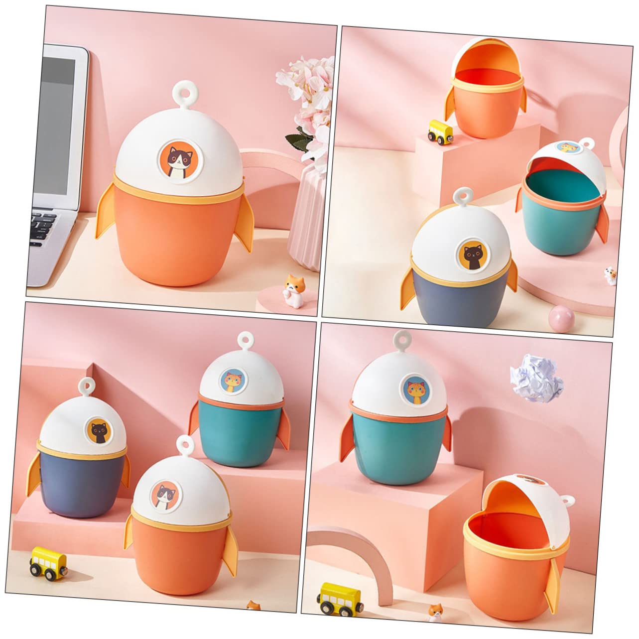 Mini Dustbin - Kitty Capsule Design