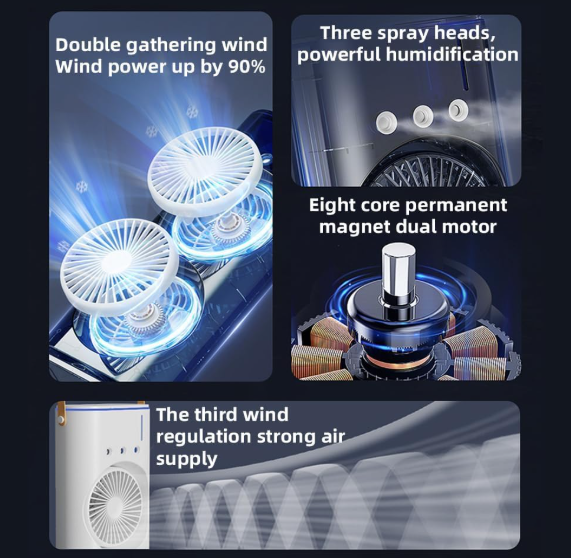Double End Mist Spray Fan